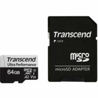 Карта памяти Transcend microSDXC 64GB C10 UHS-I U3 A2 R160/W80MB/s + адаптер SD (TS64GUSD340S)