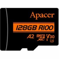 Карта пам'яті Apacer microSD 128GB UHS-I U3 A2 R100/W80MB/s + SD-адаптер (AP128GMCSX10U8-R)