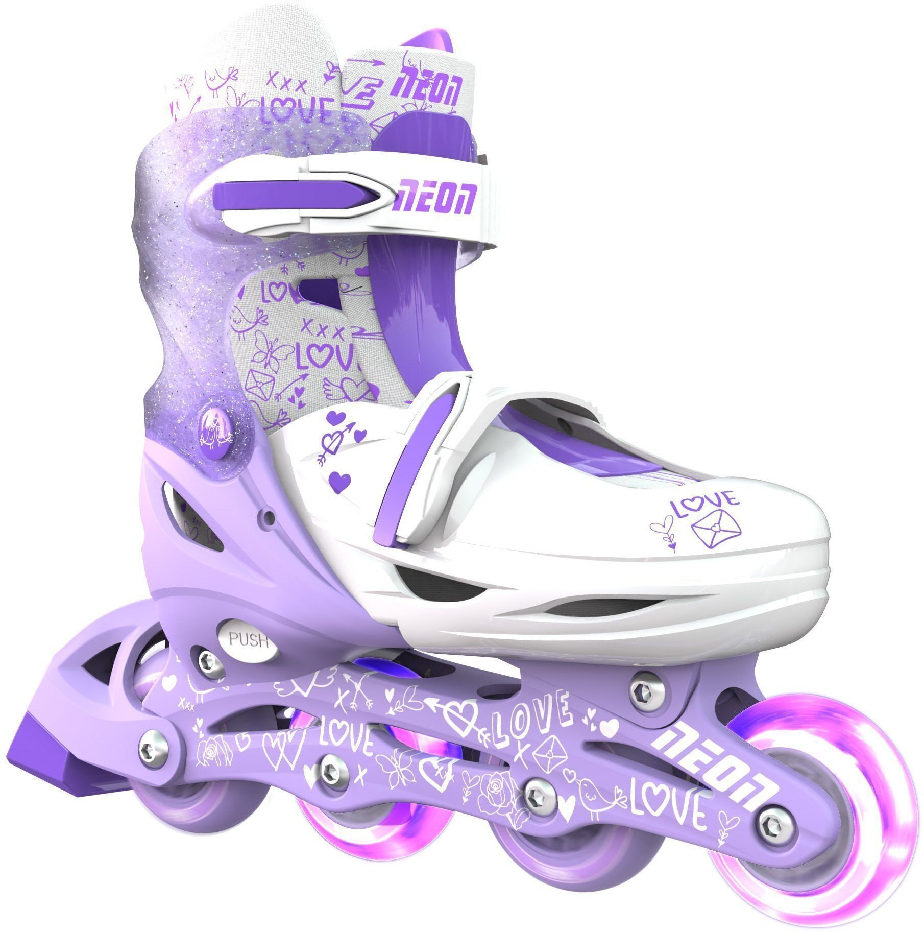 Роликові ковзани Neon Combo Skates Бузковий (Розмір 34-37)