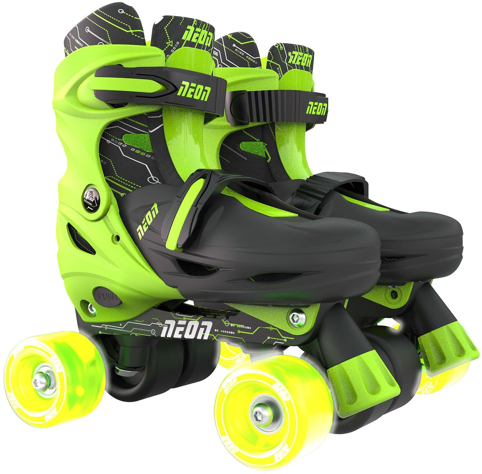 Роликовые коньки Neon Combo Skates Салатовый (Размер 34-37)