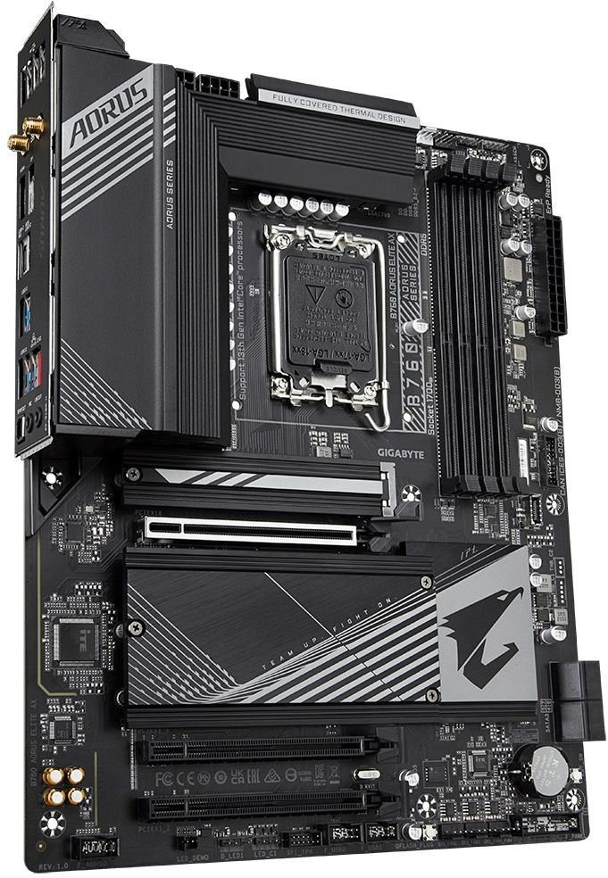 Материнська плата GIGABYTE B760 AORUS ELITE AX s1700 B760 4xDDR5 M.2 HDMI DP ATX