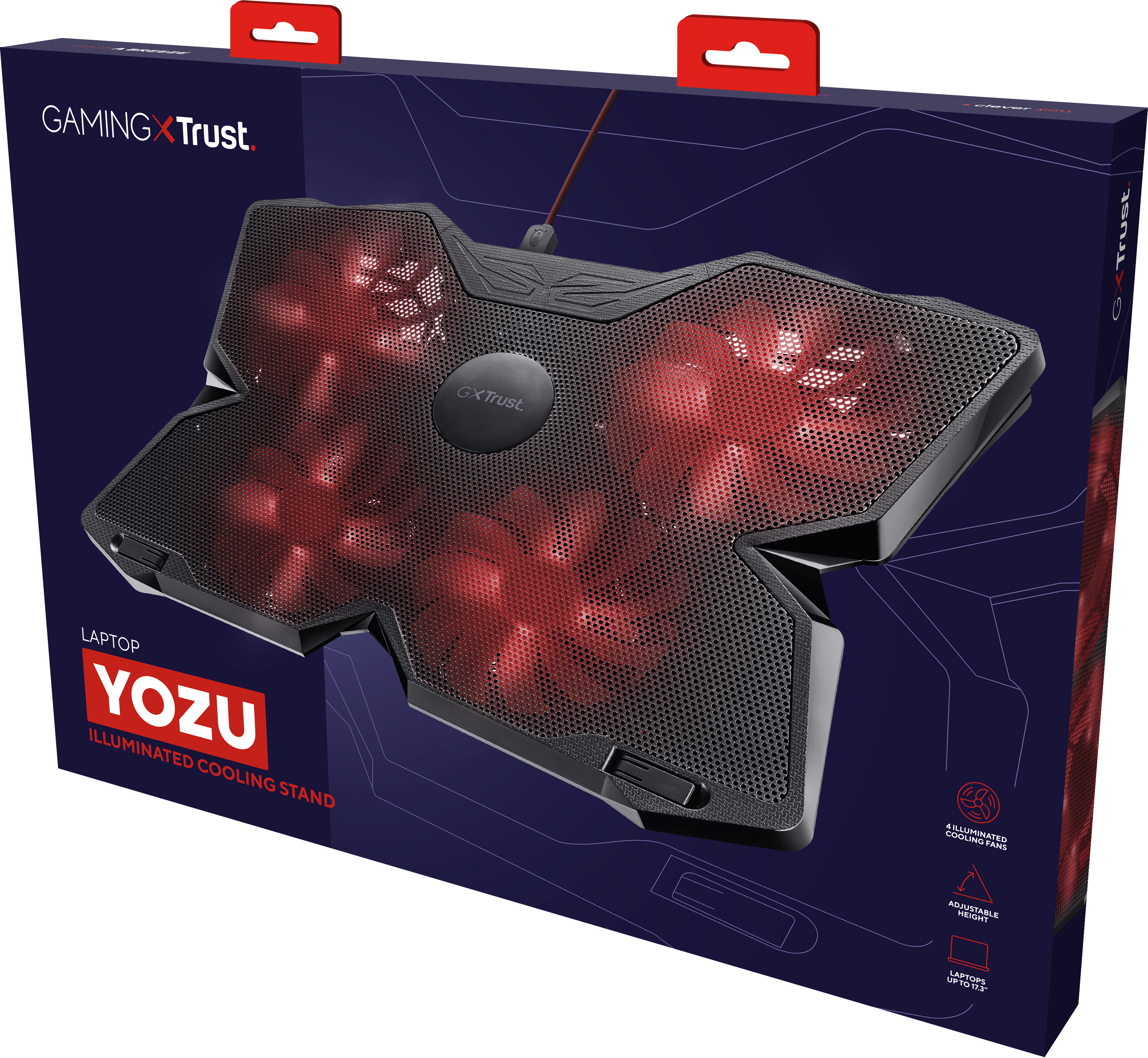 Підставка для ноутбука Trust GXT278 YOZU COOLING (17.3") Red Led Black (20817_TRUST)