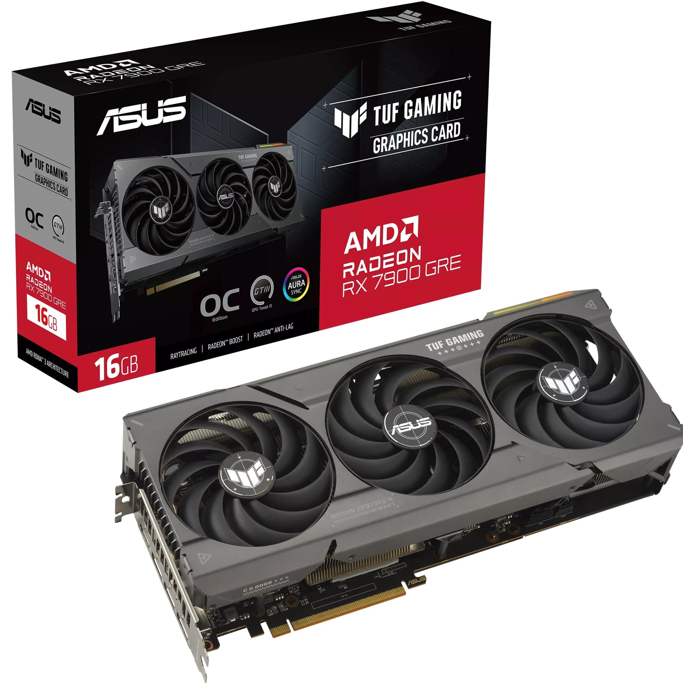 Відеокарта ASUS Radeon RX 7900 GRE 16GB GDDR6 TUF OC TUF-RX7900GRE-O16G-GAMING (90YV0J91-M0NA00)