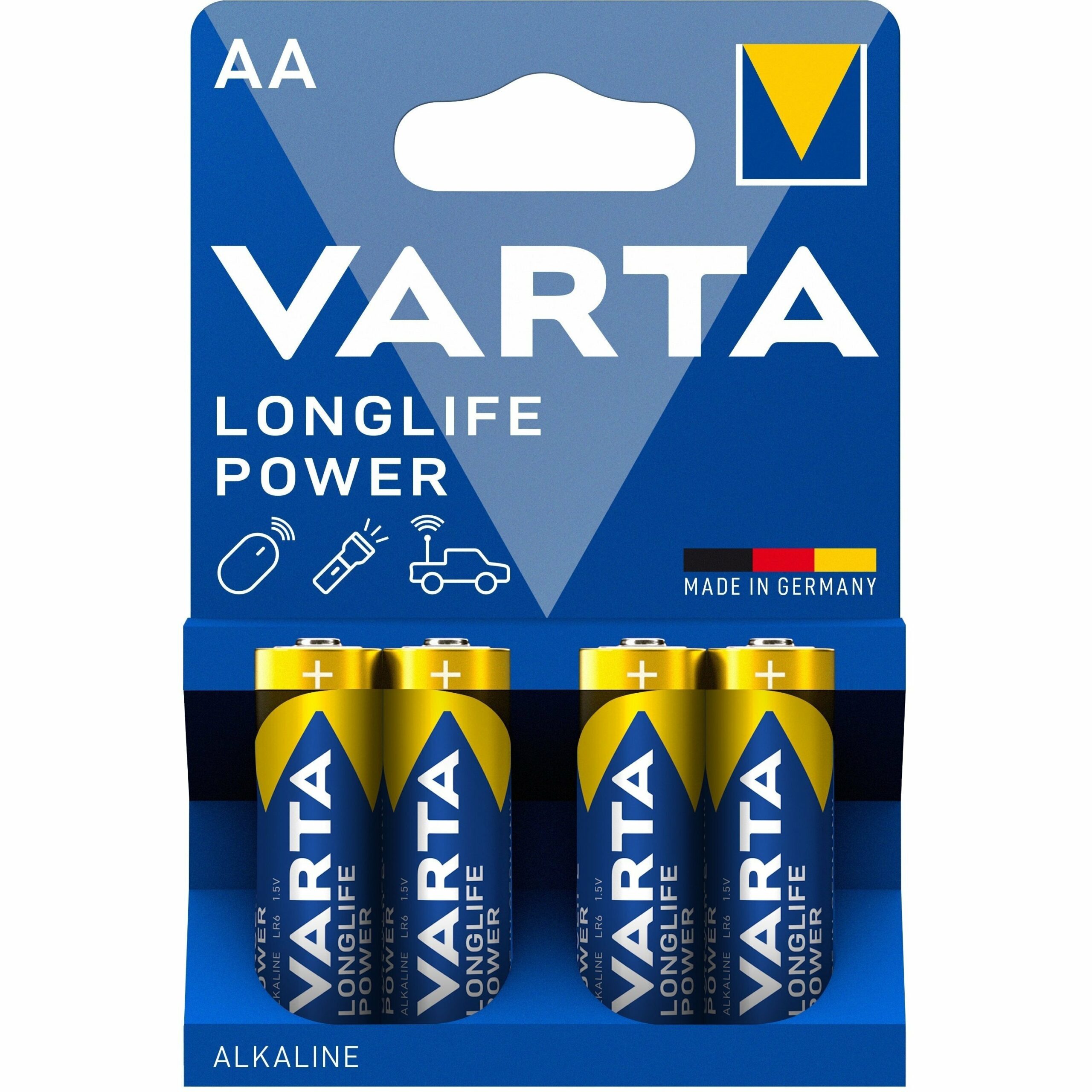 Батарейка VARTA LONGLIFE Power alkaline AA BLI 4 (04906121414)