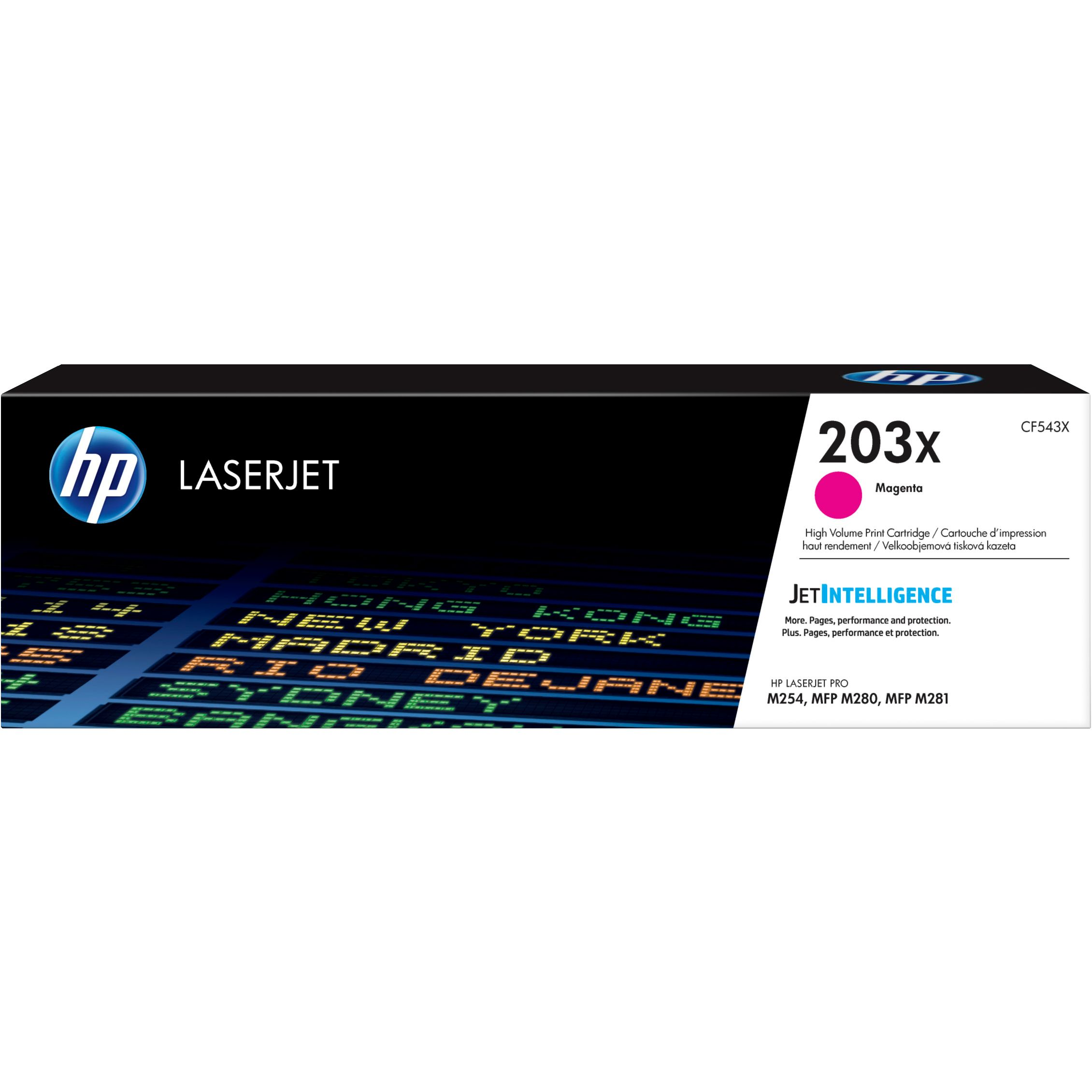 Картридж тонер лазерный HP 203X CLJ M280/M281/M254 Magenta 2500 стр (CF543X)