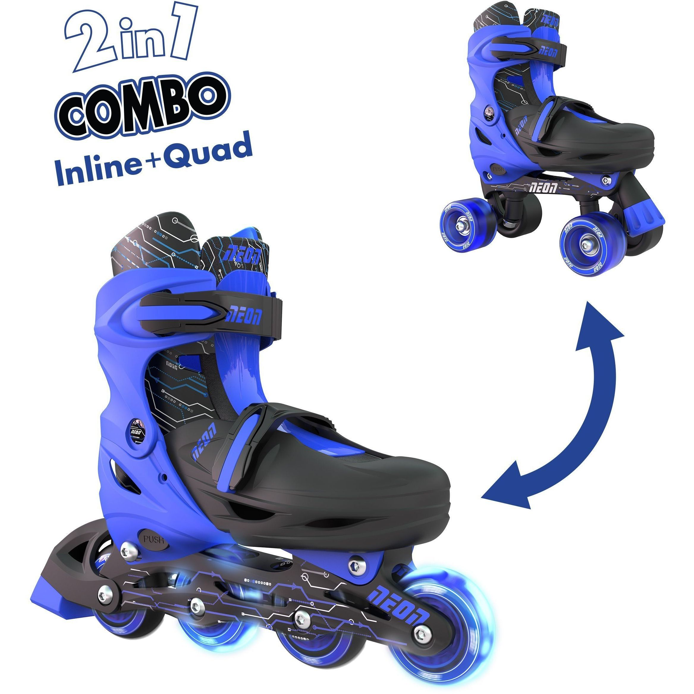 Роликові ковзани Neon Combo Skates Синій (Размір 30-33)