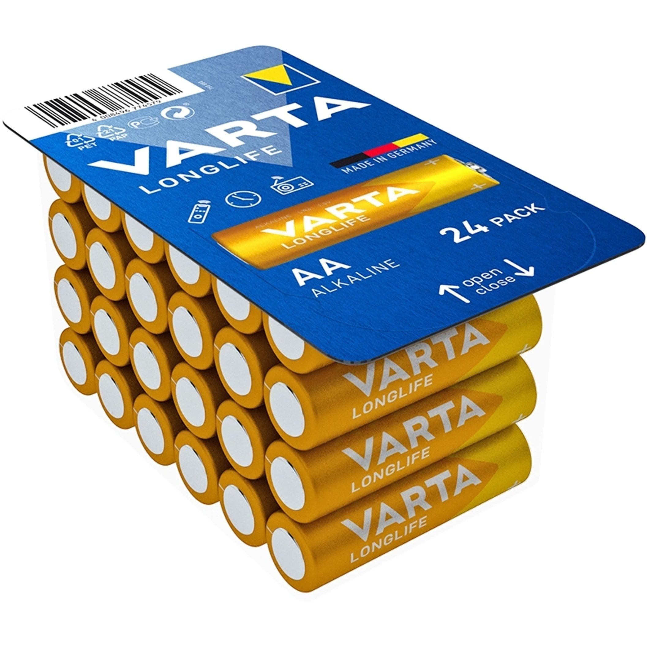 Батарейка VARTA LONGLIFE alkaline AA BLI 24 (04106301124)