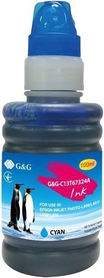 Контейнер с чернилами G&G для Epson L800 cyan (G&G-C13T67324A)