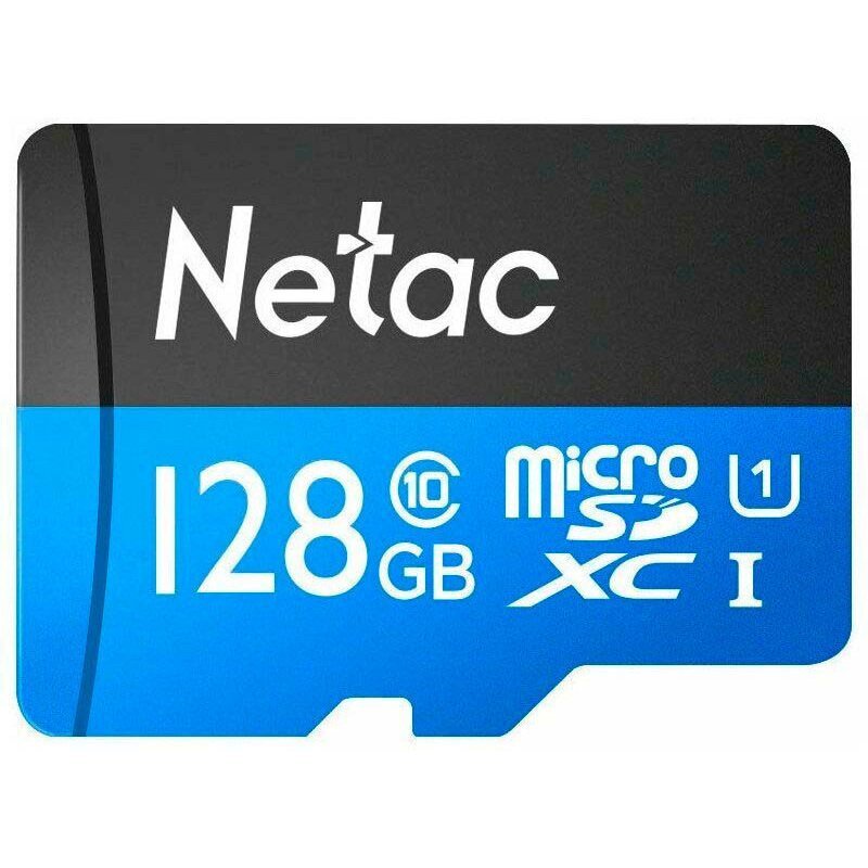 Карта пам'яті Netac microSD 128GB C10 UHS-I R80MB/s + SD адаптер (NT02P500STN-128G-R)