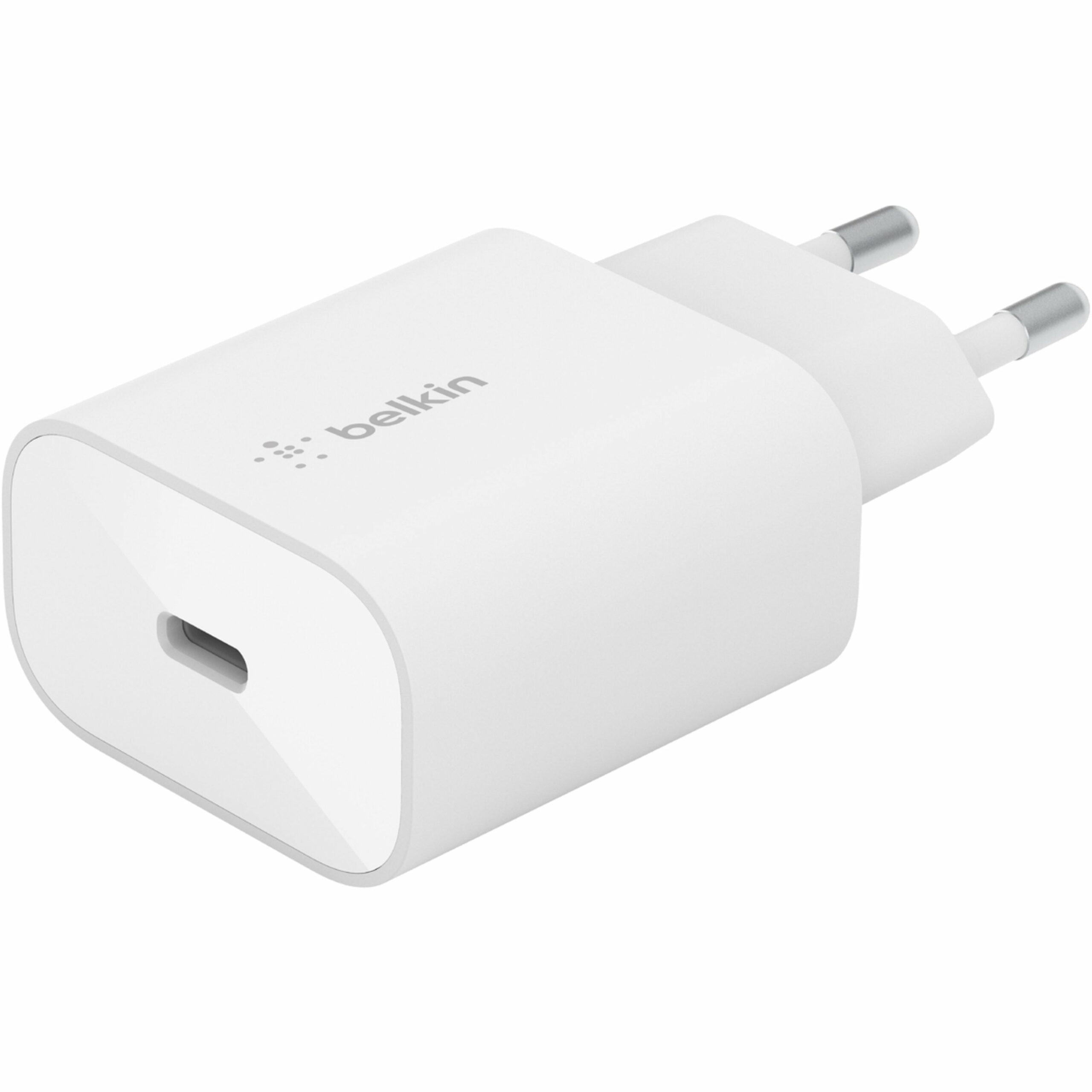 Зарядний пристрій Belkin 25Вт USB-С PD PPS, M PVC C-C CABLE White (WCA004VF1MWH-B6)