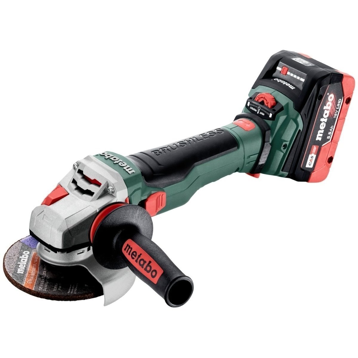 Шліфмашина кутова акумуляторна Metabo WVB 18 LTX BL 15-125 Quick, 125мм, 18В 2*5.5Аг (601731660)