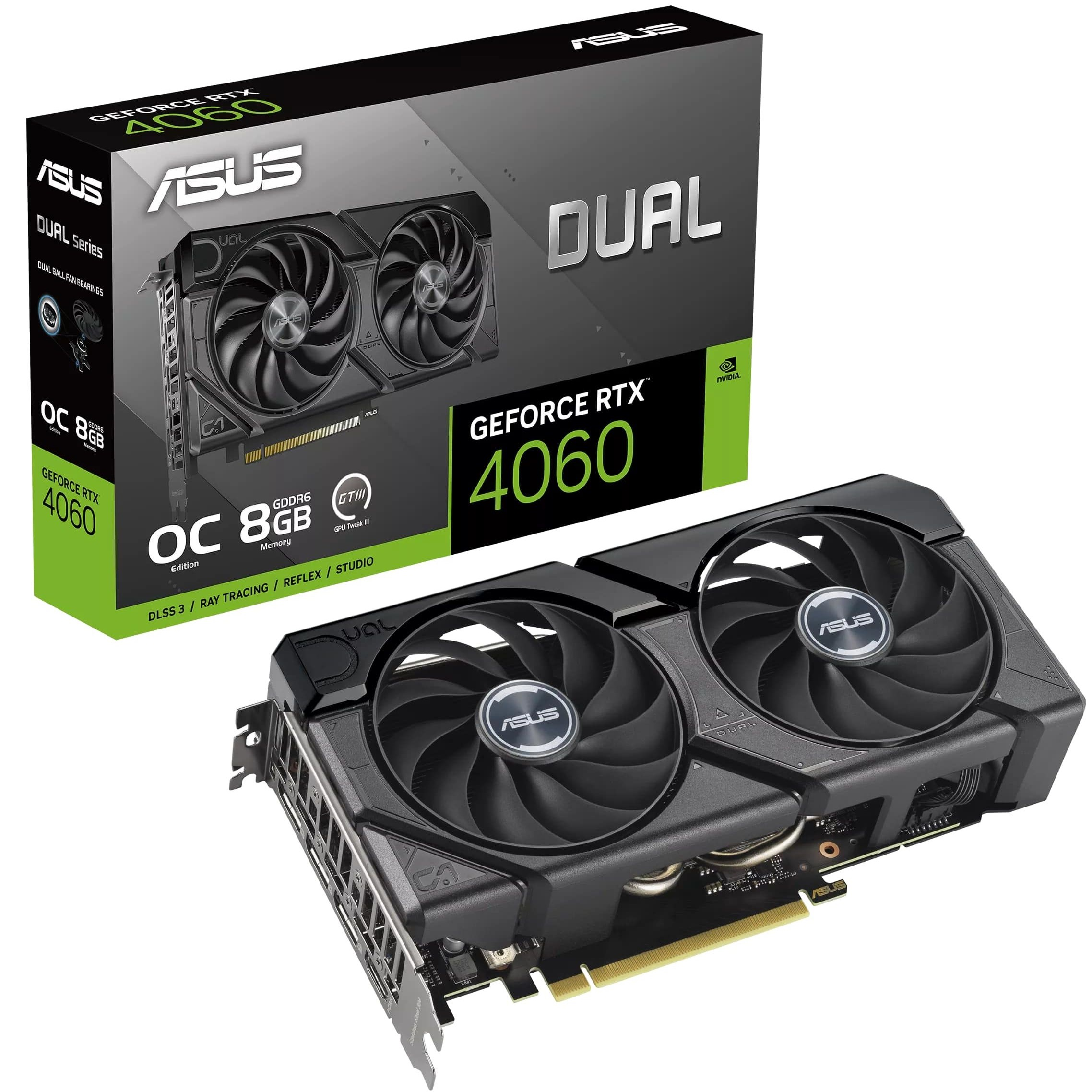 Видеокарта ASUS GeForce RTX 4060 8GB GDDR6 DUAL OC EVO Dual-RTX4060-O8G-EVO (90YV0JC7-M0NA00)