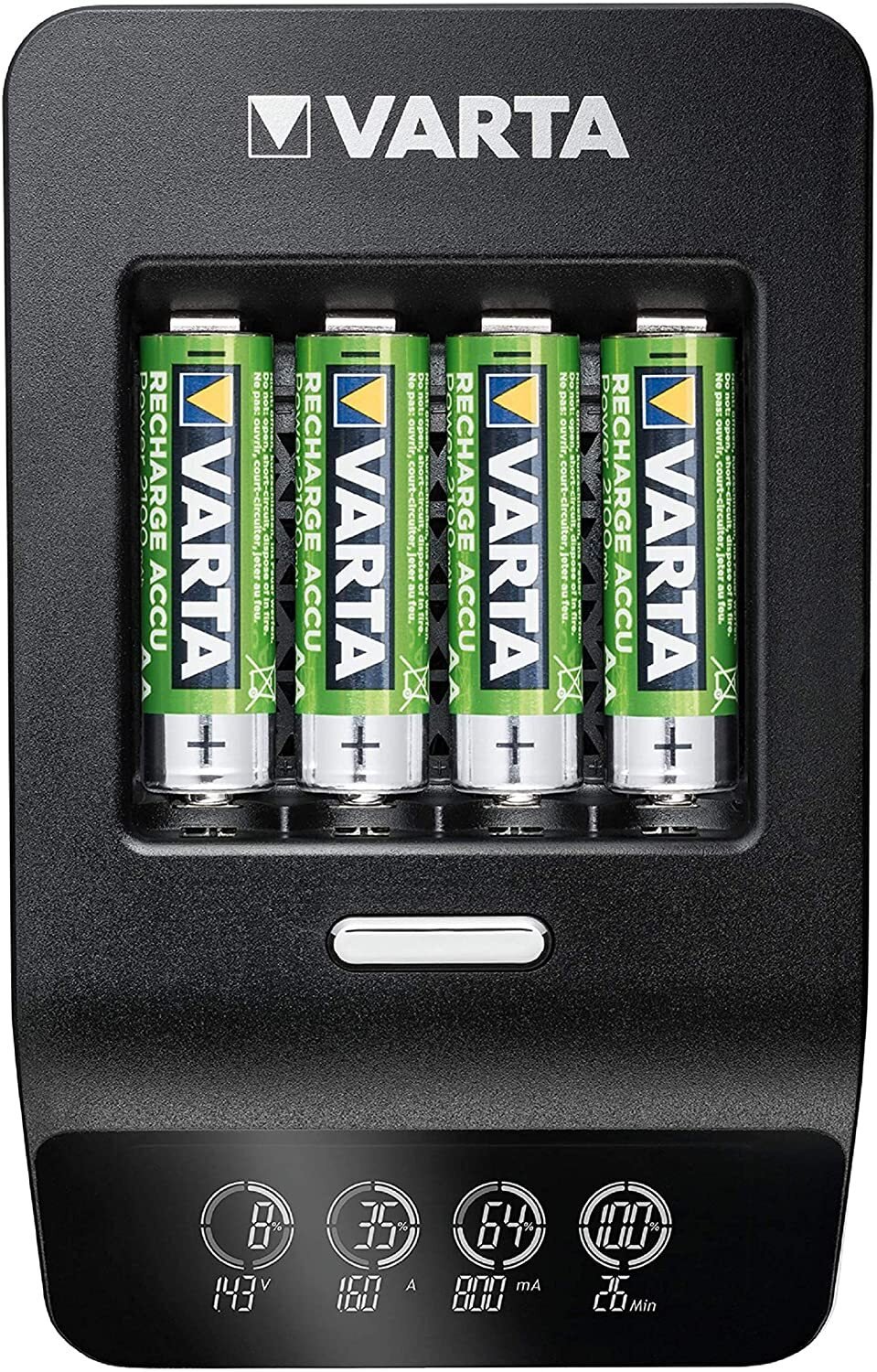 Зарядний пристрій VARTA LCD Ultra Fast Plus Charger + Акумулятор NI-MH AA 2100 мАг, 4 шт. (57685101441)