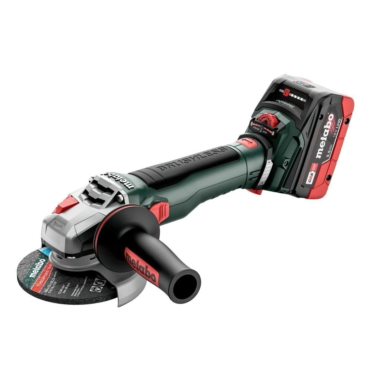 Шліфмашина кутова акумуляторна Metabo WVB 18 LT BL 11-125 Quick, 125мм, 18В 2*5.5 Аг (613057660)