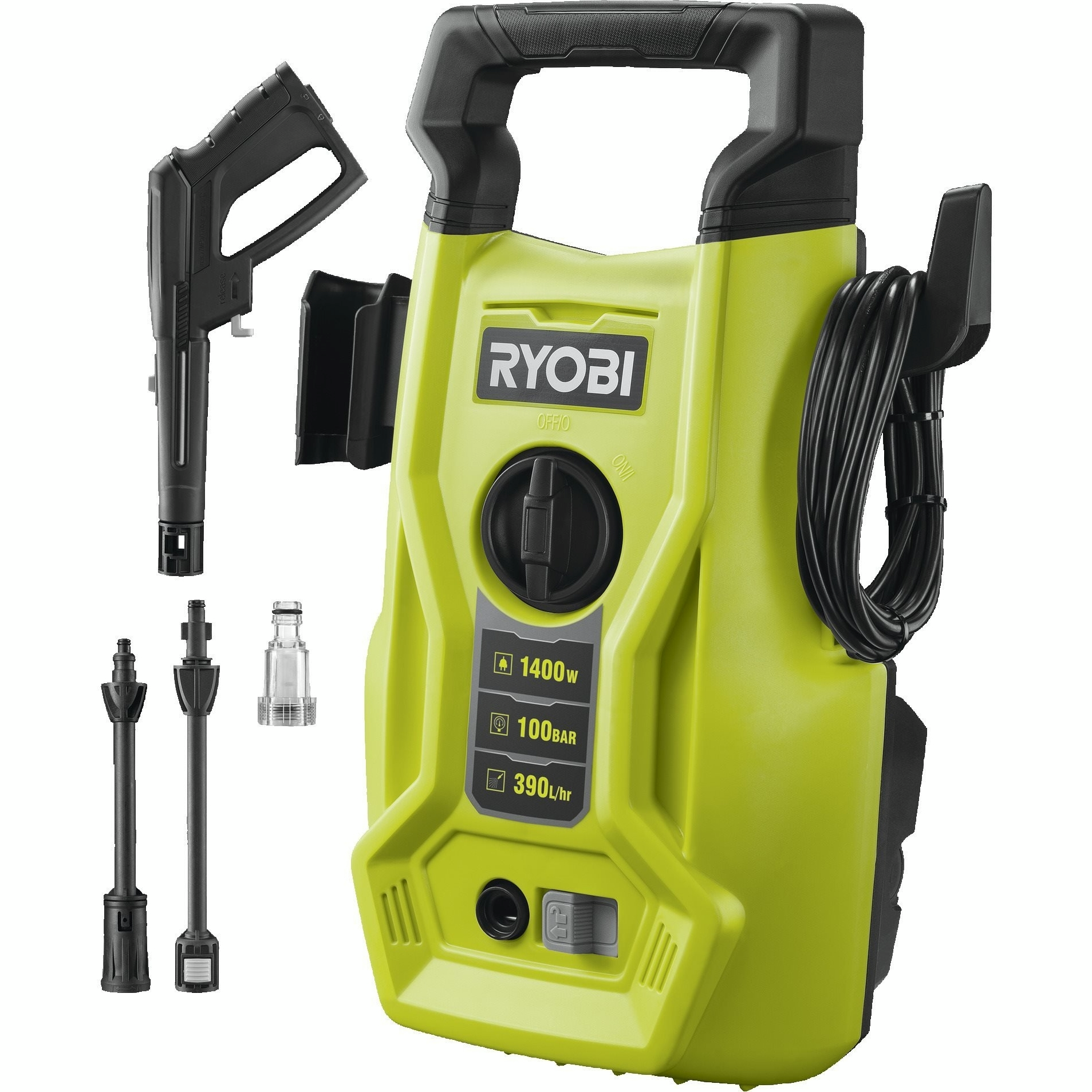 Минимойка высокого давления Ryobi RY100PWA, 1400Вт (5133005363)