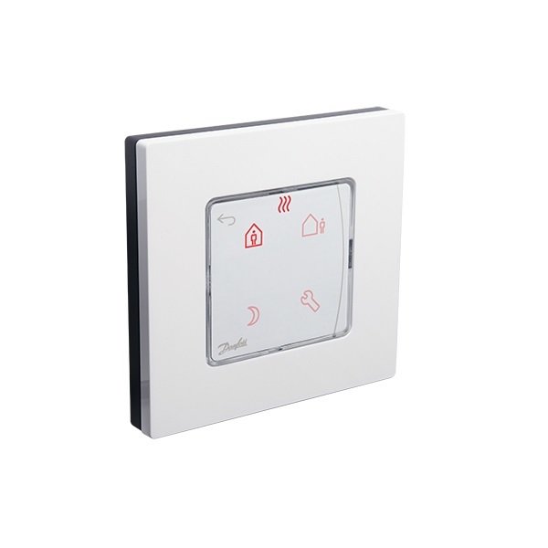 Програмований сенсорний терморегулятор Danfoss Icon Programm 230V, On-wall, білий (088U1025)