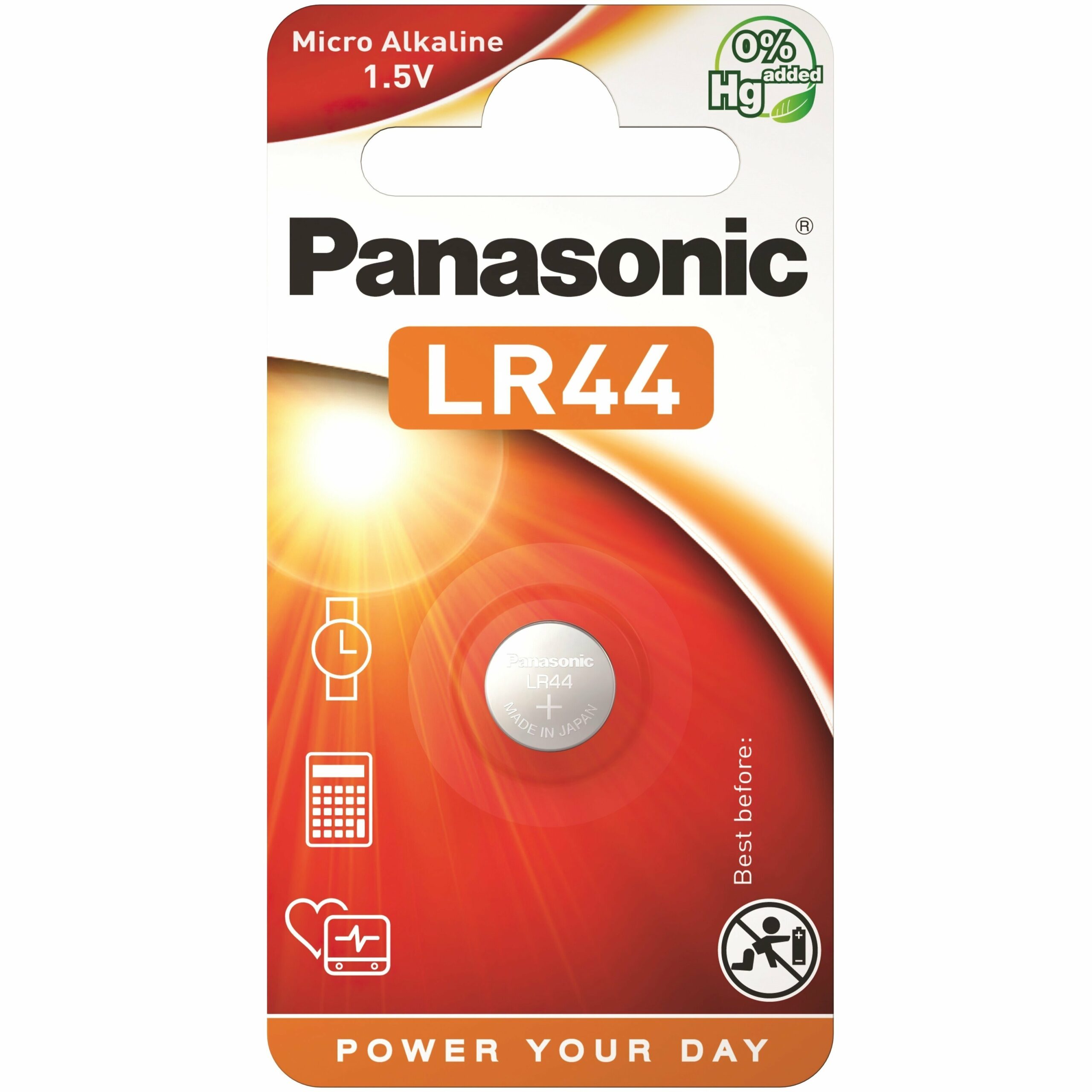 Батарейка Panasonic LR44 BLI 1 (LR-44EL/1B)