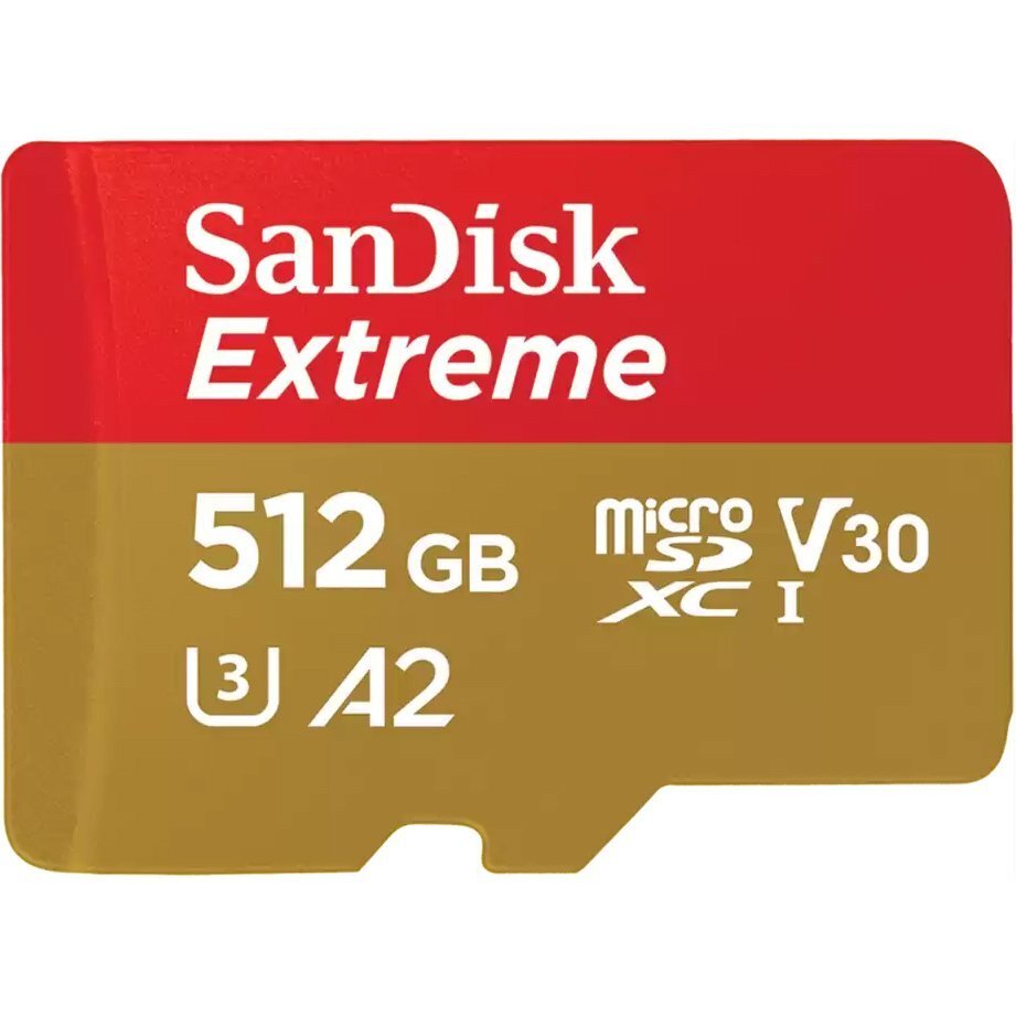 Карта пам'яті SanDisk microSDXC 512GB C10 UHS-I U3 R190/W130MB/s Extreme V30 (SDSQXAV-512G-GN6MN)