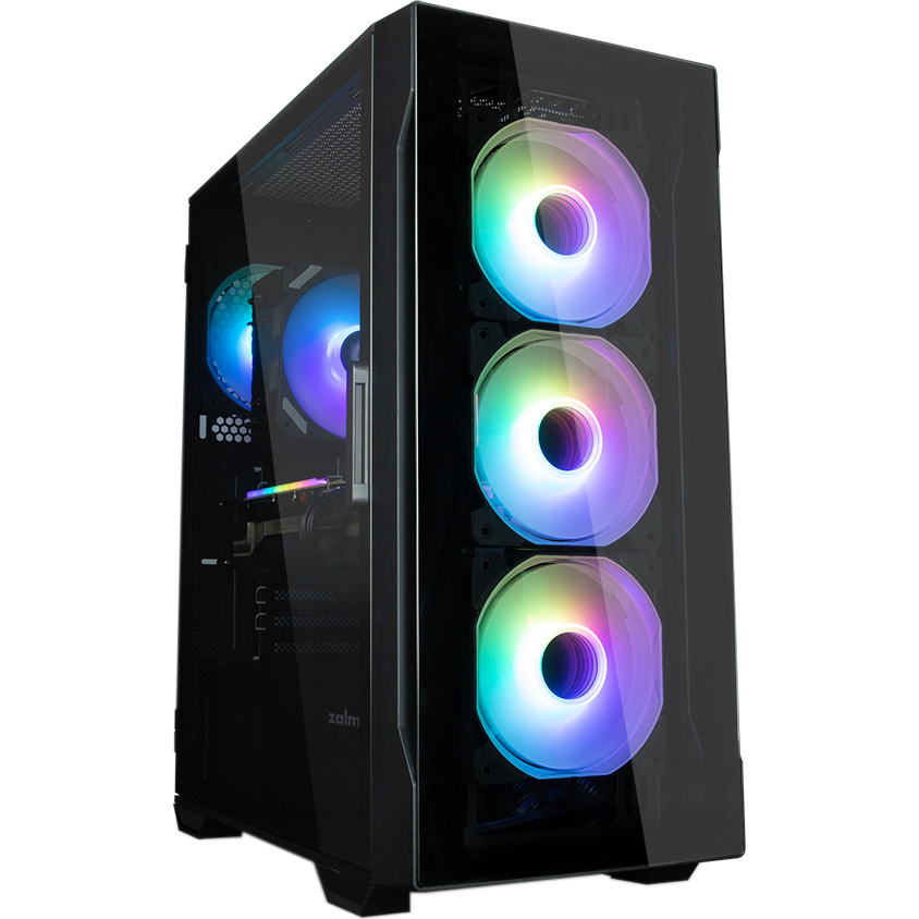 Корпус ZALMAN I3 Neo TG, без БП, 1xUSB3.0, 2xUSB2.0, 4x120mm RGB fans, TG Side/Front Panel, ATX, черный