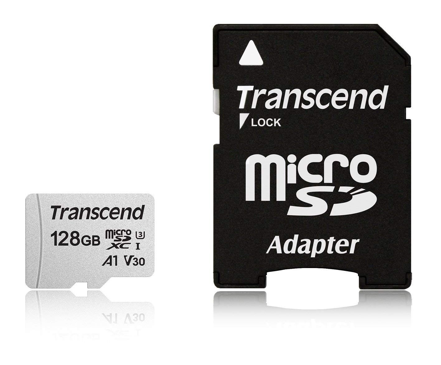 Карта пам'яті Transcend microSDXC 128GB C10 UHS-I U3 R95/W45MB/s + SD-адаптер (TS128GUSD300S-A)