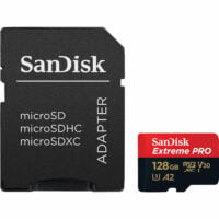 Карта пам'яті SanDisk microSDXC 128GB C10 UHS-I U3 R200/W90MB/s Extreme Pro V30 + SD адаптер (SDSQXCD-128G-GN6MA)