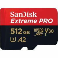 Карта пам`яті SanDisk microSDXC 512GB C10 UHS-I U3 R200/W140MB/s Extreme Pro V30 + АДАПТЕР SD (SDSQXCD-512G-GN6MA)