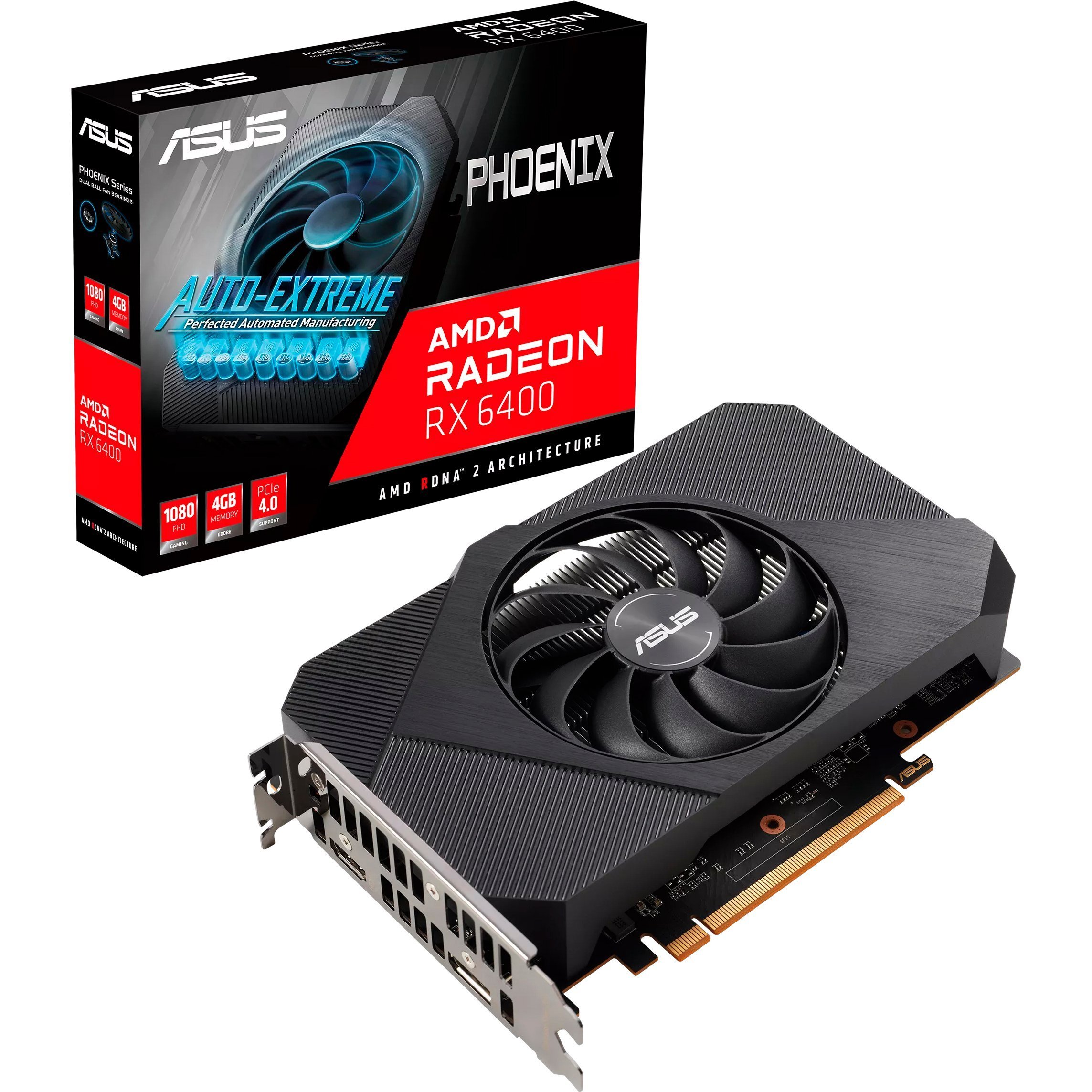 Відеокарта ASUS Radeon RX 6400 4GB GDDR6 PH PH-RX6400-4G