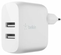 Мережевий ЗП Belkin Home Charger (24W) DUAL USB 2.4A, white (WCB002VFWH)