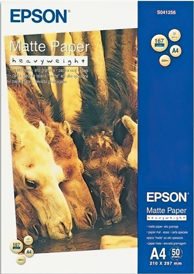 Фотопапір EPSON Matte Paper-Heavyweight, 50л. (C13S041256)