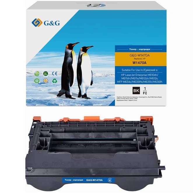 Картридж G&G для HP 147A LJ MFP M611/M612/M635/M636 Black (10500 стр.) (G&G-W1470A)