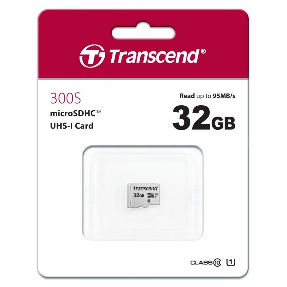 Карта памяти Transcend microSDHC 32GB C10 UHS-I R95/W45MB/s (TS32GUSD300S)