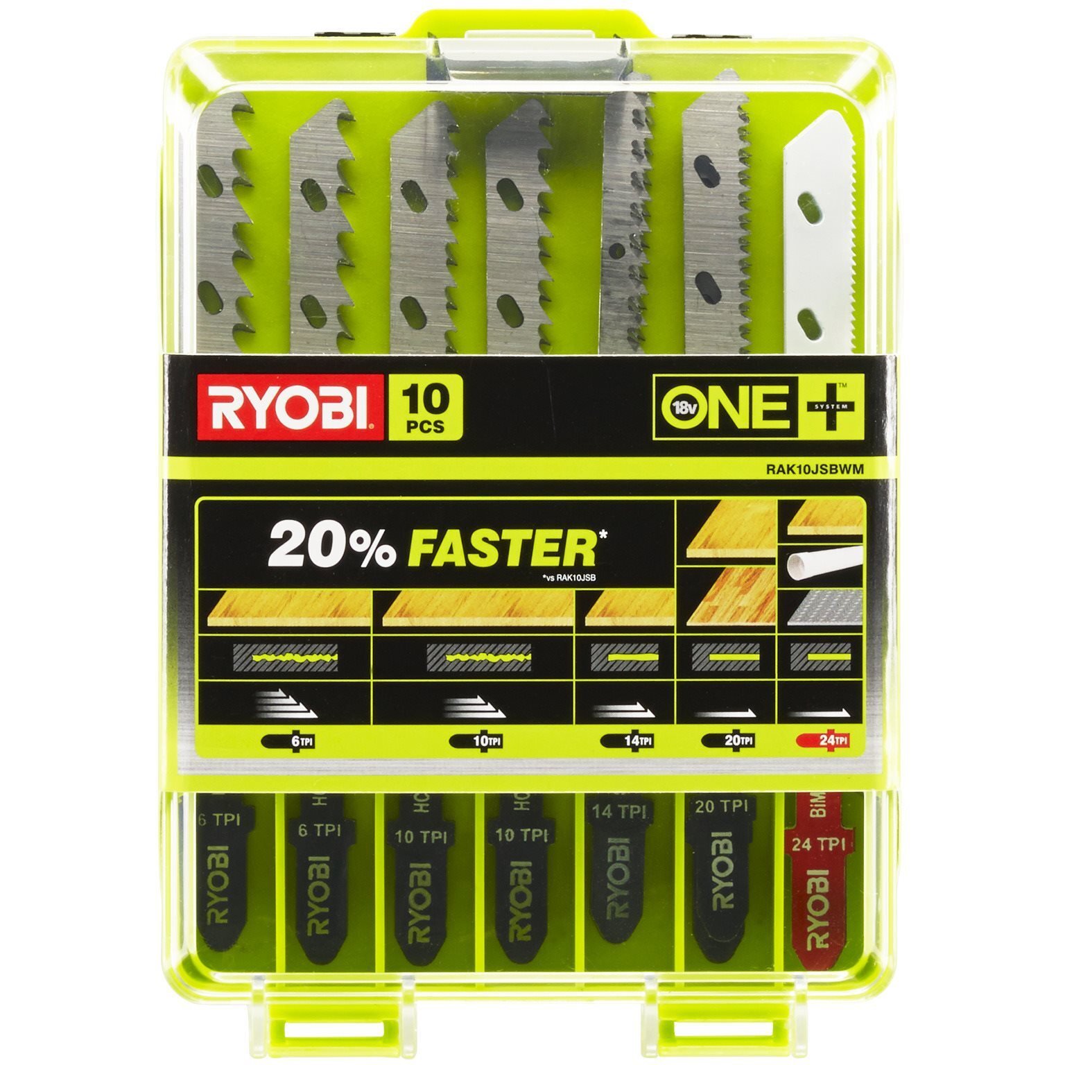 Пилочки для лобзика Ryobi RAK10JSBWM, 10 шт (5132002811)