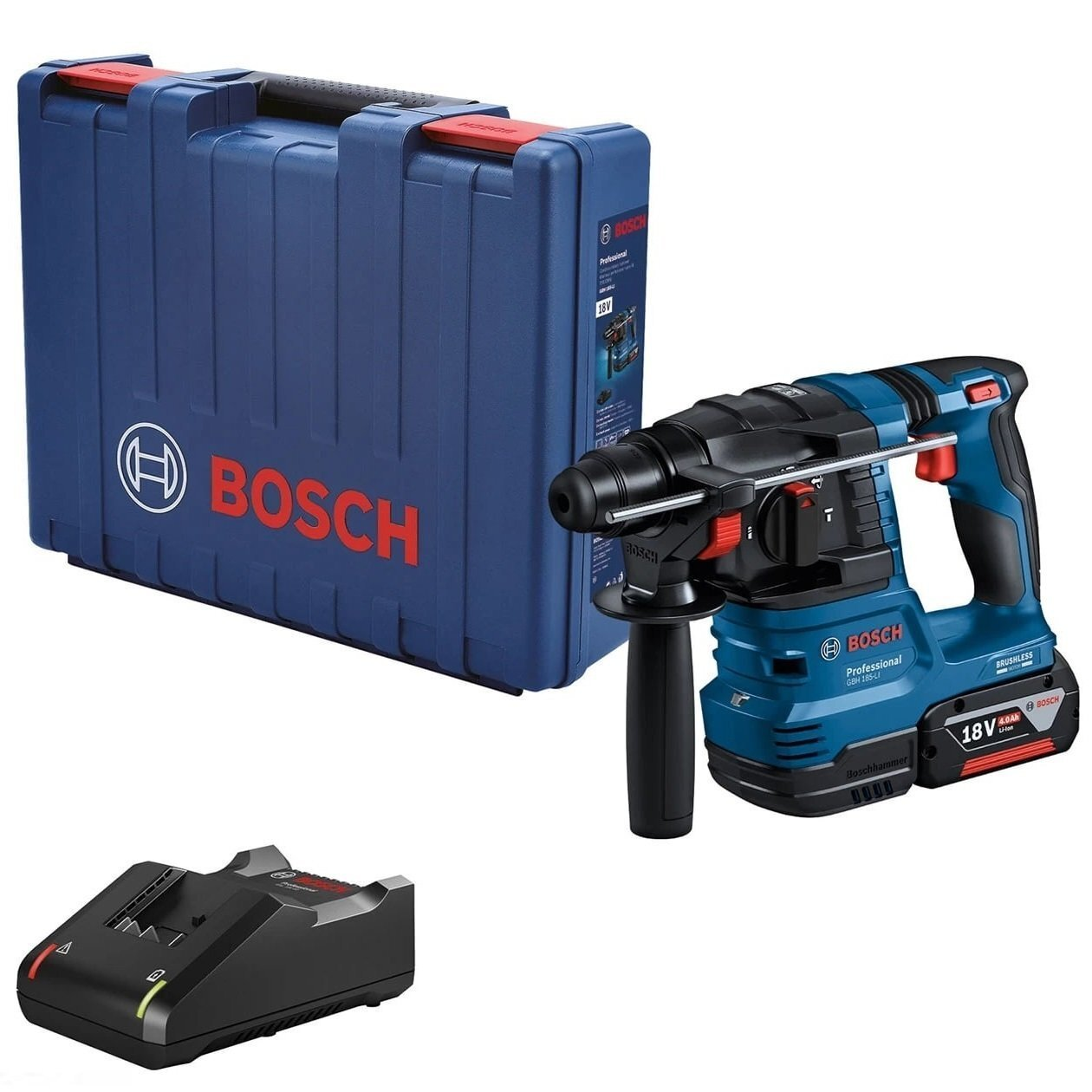 Перфоратор Bosch GBH 185-LI аккумуляторный 18В 1х4.0Ah (0.611.924.022)