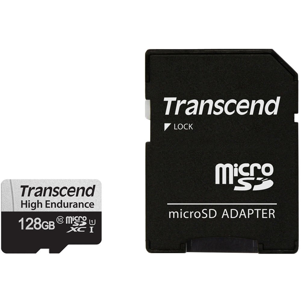 Карта памяти Transcend microSDXC 128GB C10 UHS-I U1 High Endurance (TS128GUSD350V)