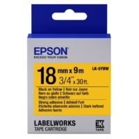 Стрічка Epson LK-5YBW принтерів LW-400/400VP/700 Strng adh Blk/Yell 18mm/9m