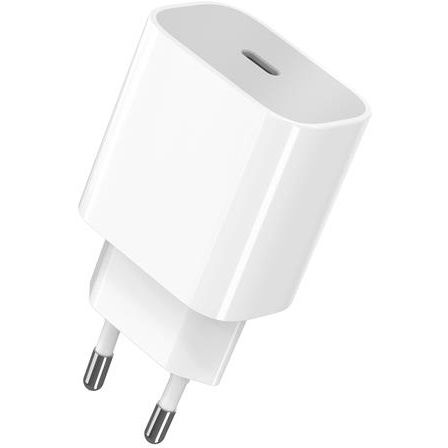 Мережевий ЗП 2E 25W USB-C PD, White (2e-wc1usbc25w-w)