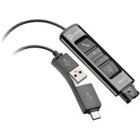 Переходник Poly DA85 USB – QD со встроенным пультом для гарнитур EncorePro, USB-A, USB-C Black (786C7AA)