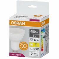 Лампа світлодіодна Osram Led Value, GU10, 6W, 3000K, PAR16 (4058075689626)