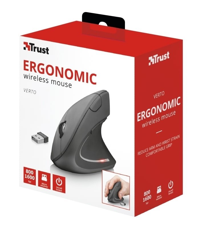 Миша Trust Verto WL Ergonomic Black (22879_TRUST)