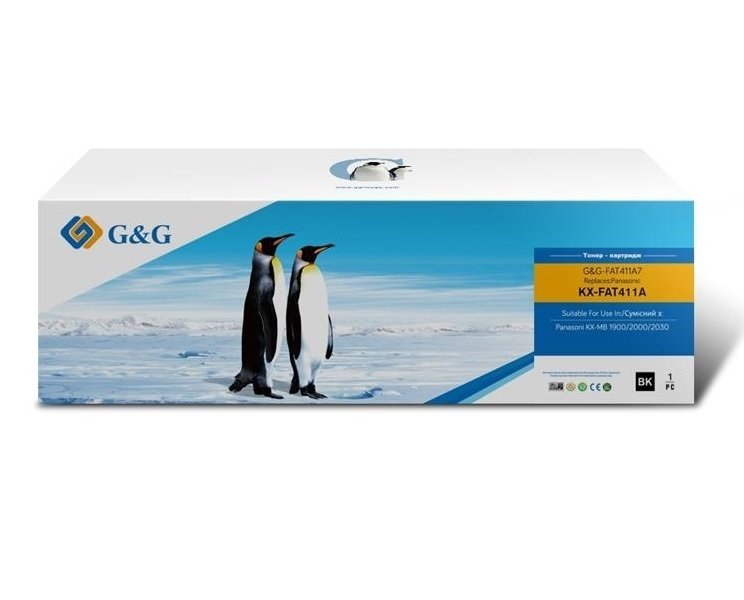 Картридж G&G KX-FAT411A7 для Panasonic KX-MB1900/2000/2020/2030, 2000. с.