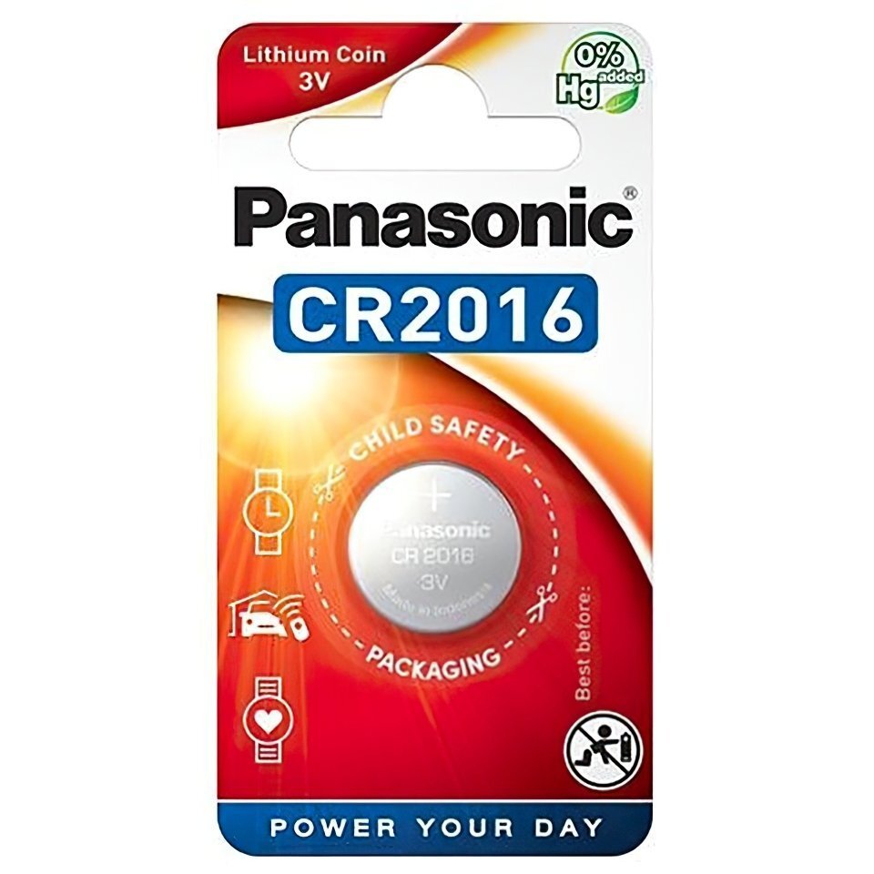 Батарейка Panasonic CR 2016 BLI 1 LITHIUM (CR-2016EL/1B)