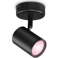 Розумний накладний точковий світильник WiZ IMAGEO Spots 1х5W 2200-6500K RGB Wi-Fi чорний (929002659001)