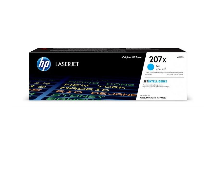 Картридж лазерный HP 207X CLJ M282/M283, M255dw/M255nw Cyan (W2211X)