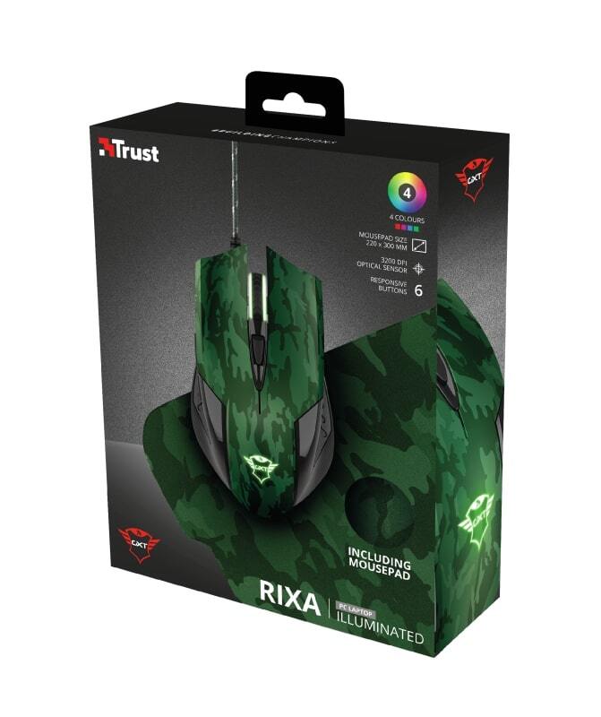 Миша+килимок Trust GXT781 RIXA CAMO MOUSE & PAD (23611_TRUST)