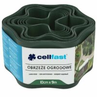 Стрічка газонна Cellfast, бордюрна, хвиляста, 10см x 9м, темно-зелена (30-021H)