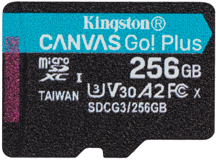 Карта пам`яті Kingston microSDXC 256GB Canvas Go Plus 170R A2 U3 V30 (SDCG3/256GBSP)