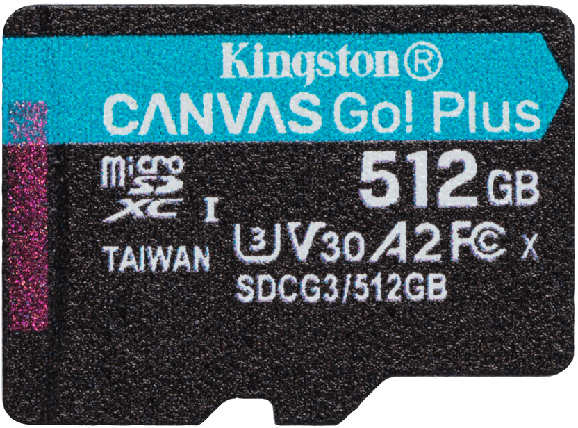 Карта пам`яті Kingston microSDXC 512GB Canvas Go Plus 170R A2 U3 V30 (SDCG3/512GBSP)