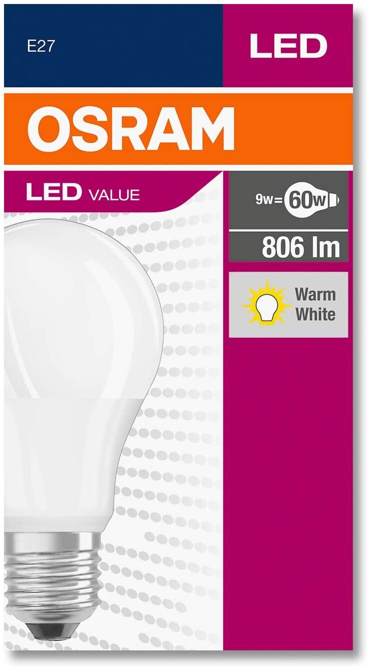 Лампа світлодіодна Osram Led Value A60 8,5W 806Lm 2700К E27