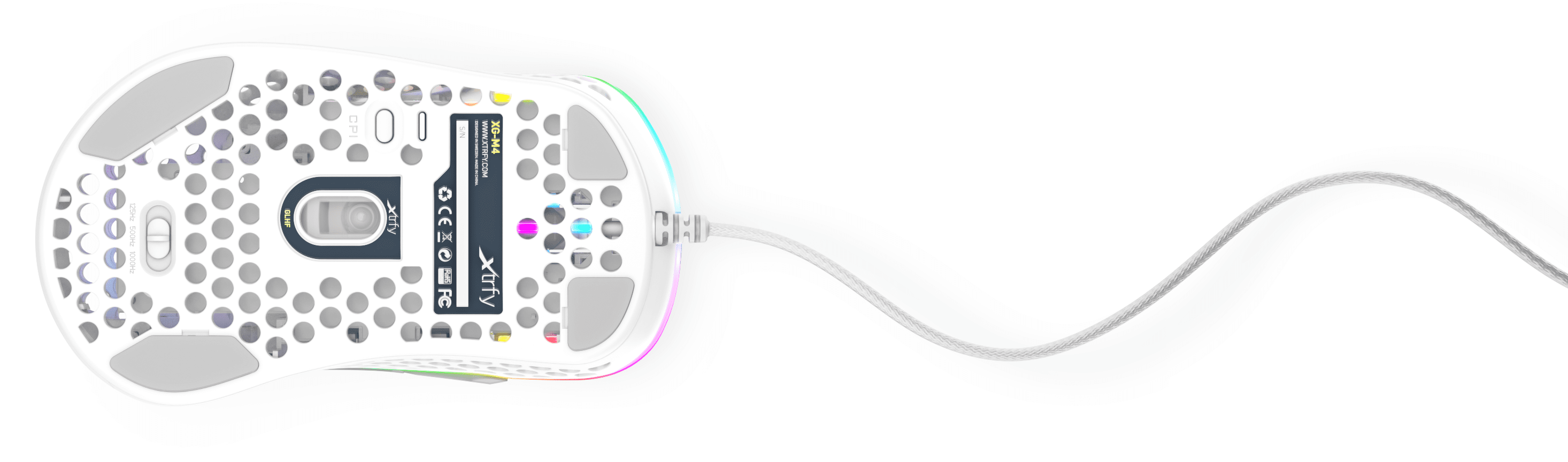 Ігрова миша Xtrfy M4 RGB, White (XG-M4-RGB-WHITE)