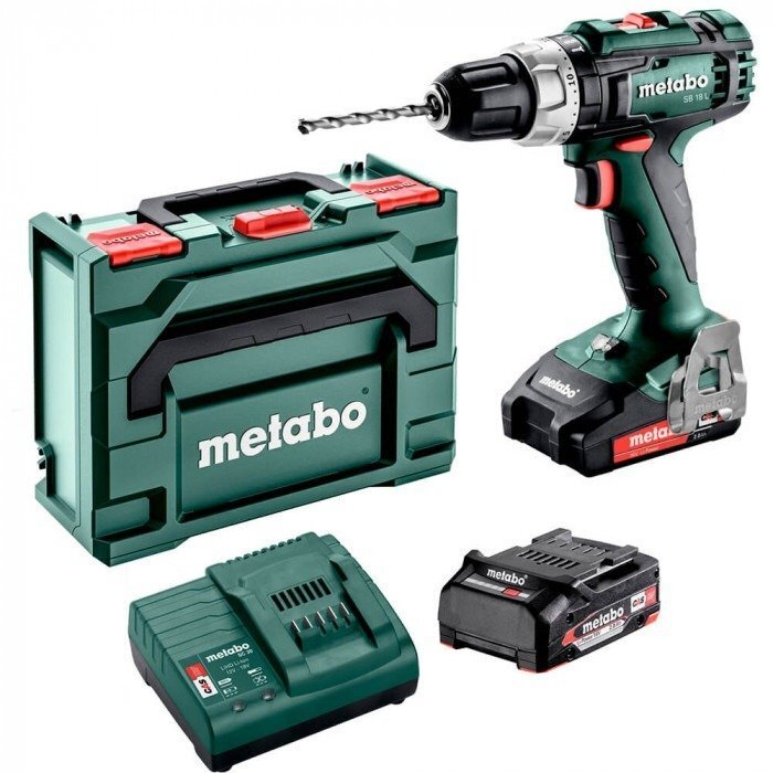 Дриль ударний Metabo SB 18 L акумуляторний, Li-Power, 2*18В, 2Аг (602317500)